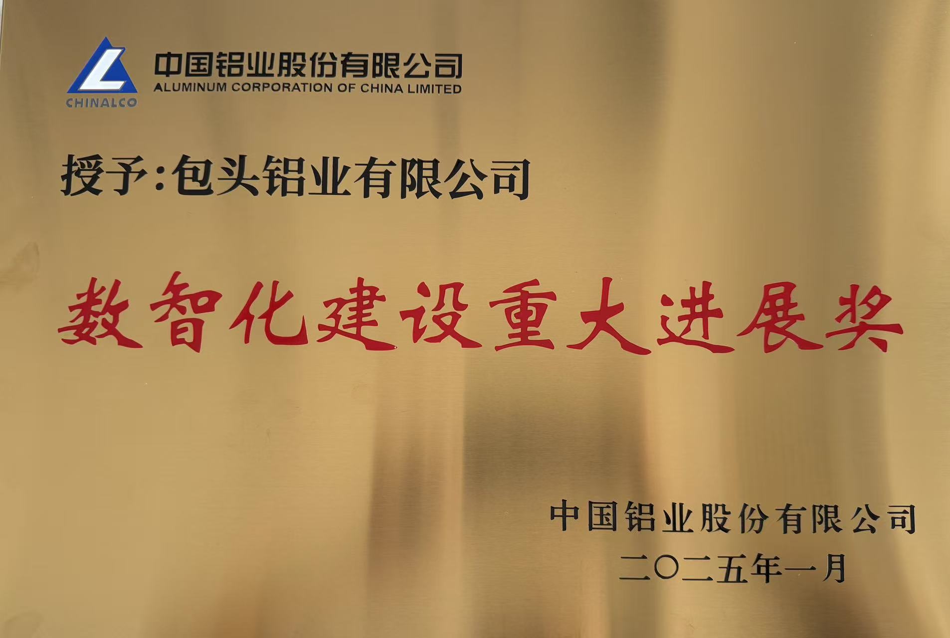 數(shù)智化建設(shè)重大進(jìn)展獎(jiǎng)